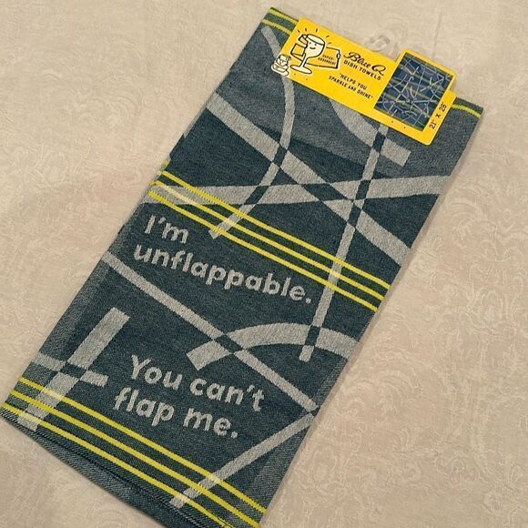 Blue Q Cotton Woven Dish Towel - You Can’t Flap Me I’m Unflappable - Picture 1 of 9